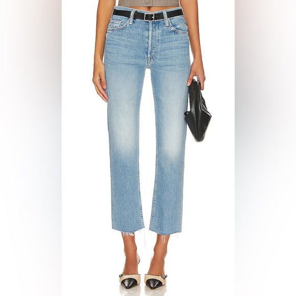 MOTHER Denim - MOTHER Denim The Tomcat Ankle Fray Straight Leg Jeans Kitty Corner Women’s 26